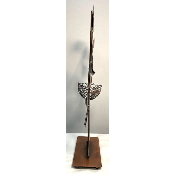 Metal Tree Sculpture With Bird & Nest Or Jewelry Tree - Picture 5 of 7